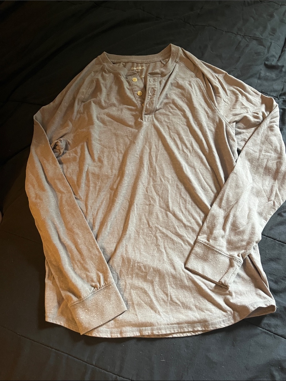 Goodfellow & Co Men's Long-Sleeve Henley - Light Taupe